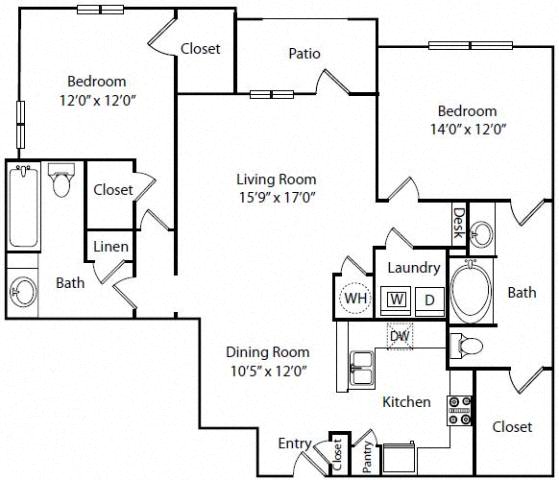 Floor plan layout diagram for 2D Renovation 2