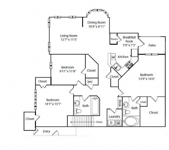 Floor plan layout diagram for 3D