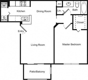 1B floor plan