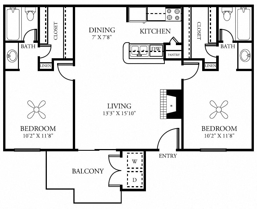 Floor plan layout diagram for 2A