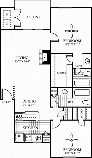 2B Renovation 2 floor plan