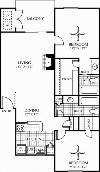 2B floor plan