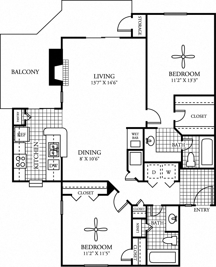 Floor plan layout diagram for 2C Renovation 5