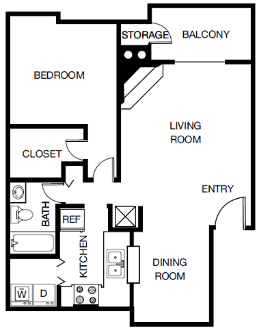 Floor plan layout diagram for 1C