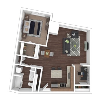 1AA Den floor plan