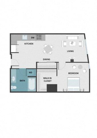 Floor plan layout diagram for 1A