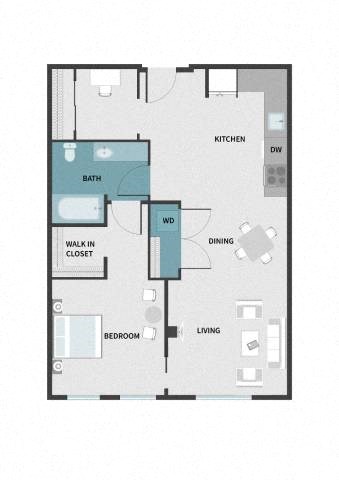 1N floor plan