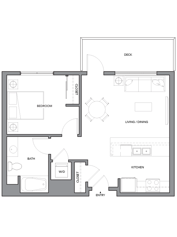 Floor plan layout diagram for 1A