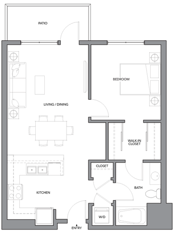 1D floor plan