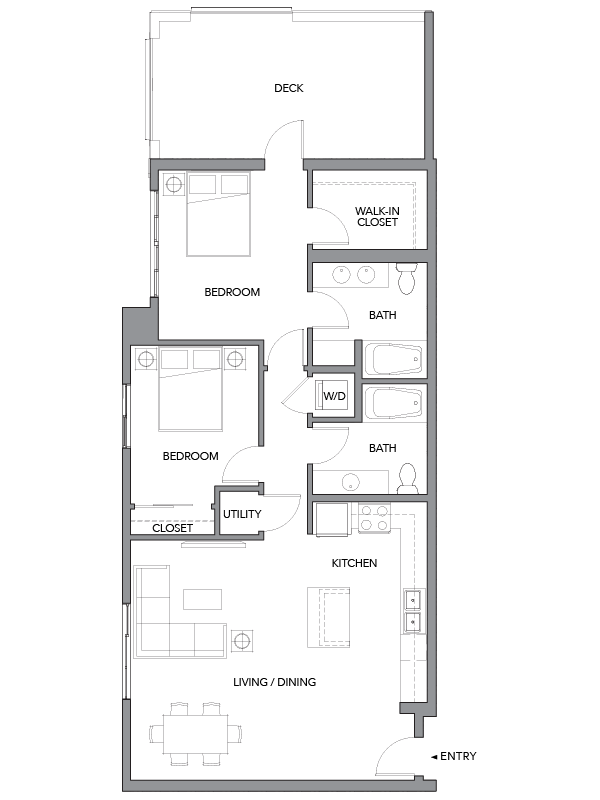 Floor plan layout diagram for 2R