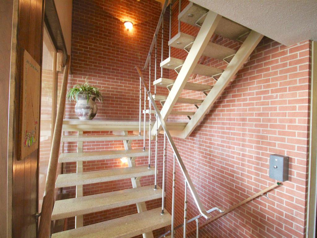 the building staircase