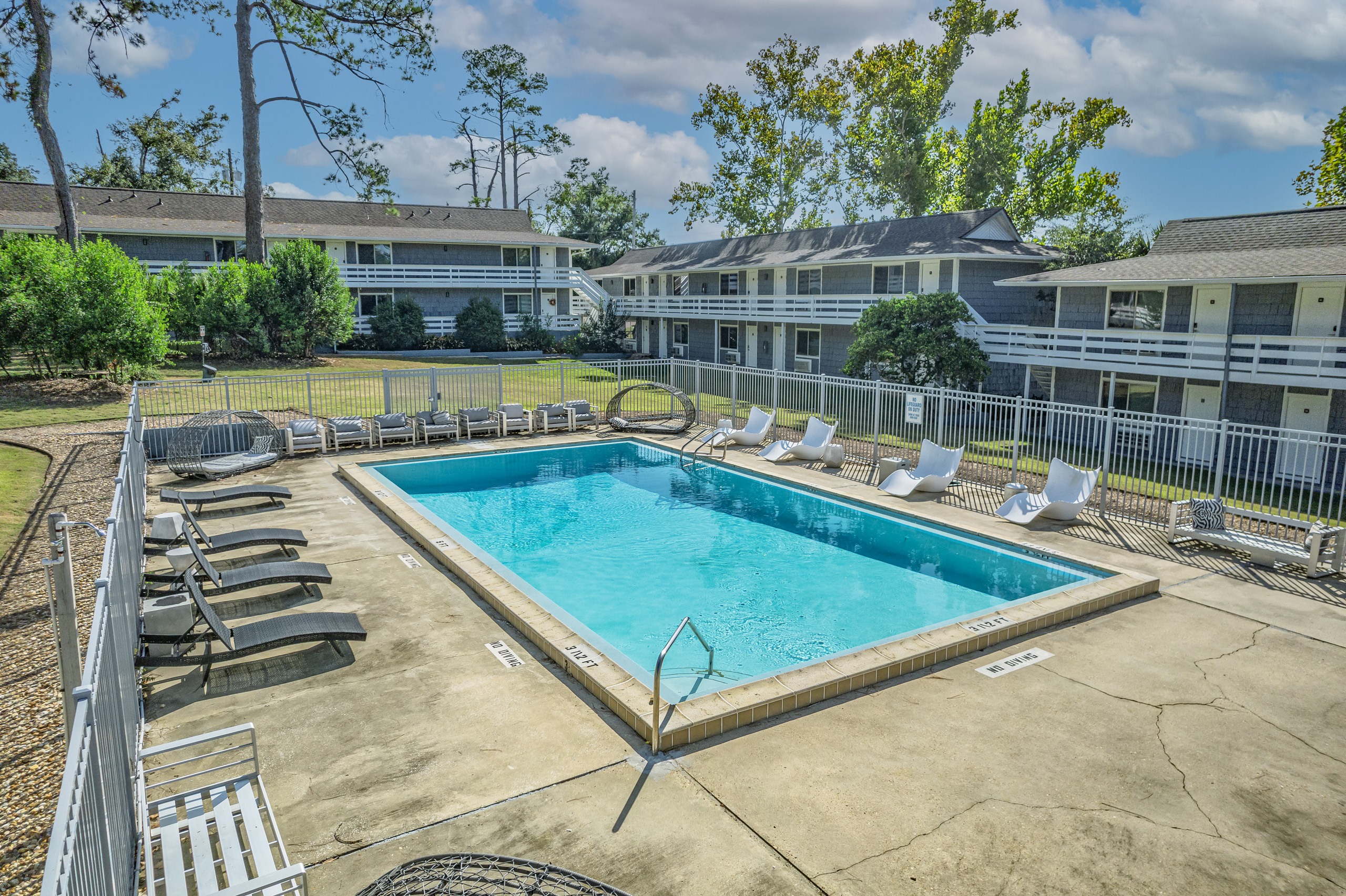 Pool With Relaxing Chairs at The Sanctuary, Tallahassee, Florida