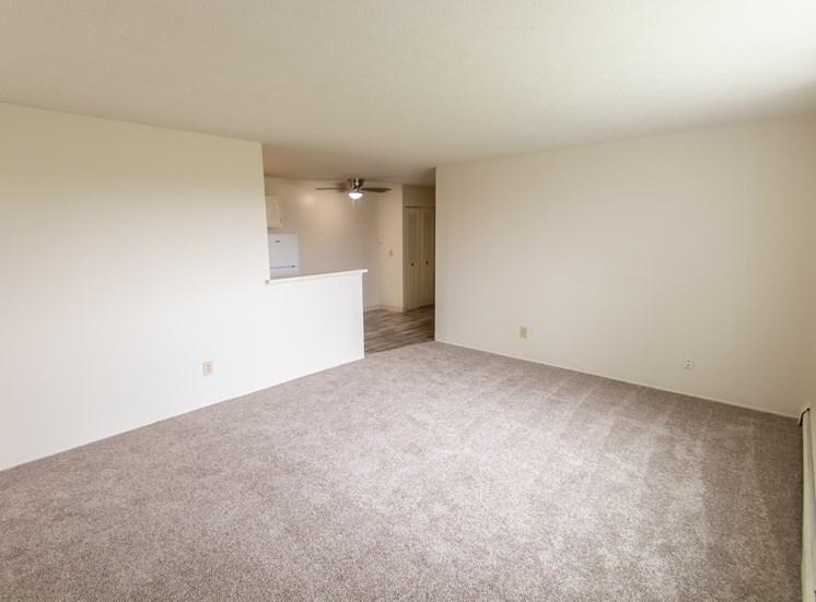 This is a photo of the living room in the 545 square foot 1 bedroom apartment at Lisa Ridge Apartments in Cincinnati, OH.