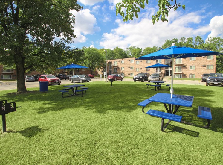 This is a photo of the barbeque area at Lisa Ridge Apartments in Cincinnati, OH