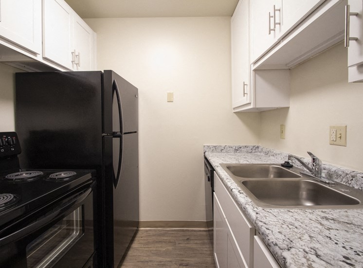 This is a photo of the kitchenin a 849 square foot 2 bedroom, 2 bath apartment at Park Lane Apartments in Cincinnati, OH.
