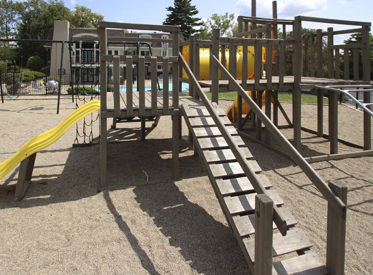 This is a photo of the playground at Village East Apartments in Franklin, OH.