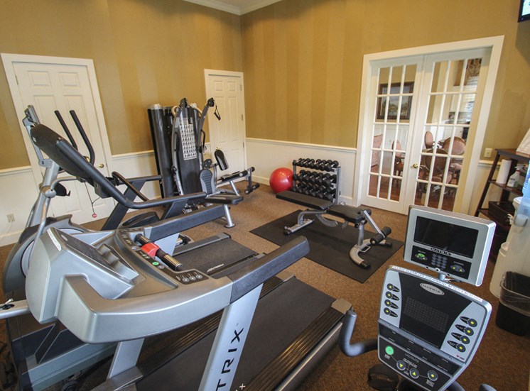 This is a photo of the fitness center at Washington Park in Centerville, OH.