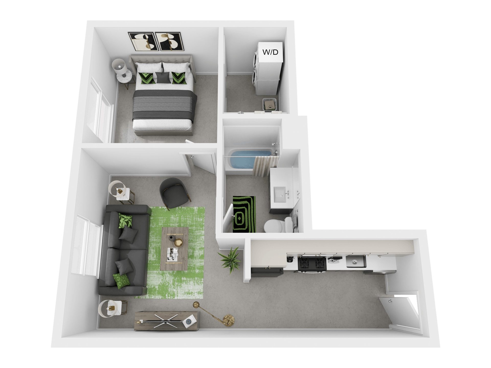 1 Bed / 1 Bath floor plan