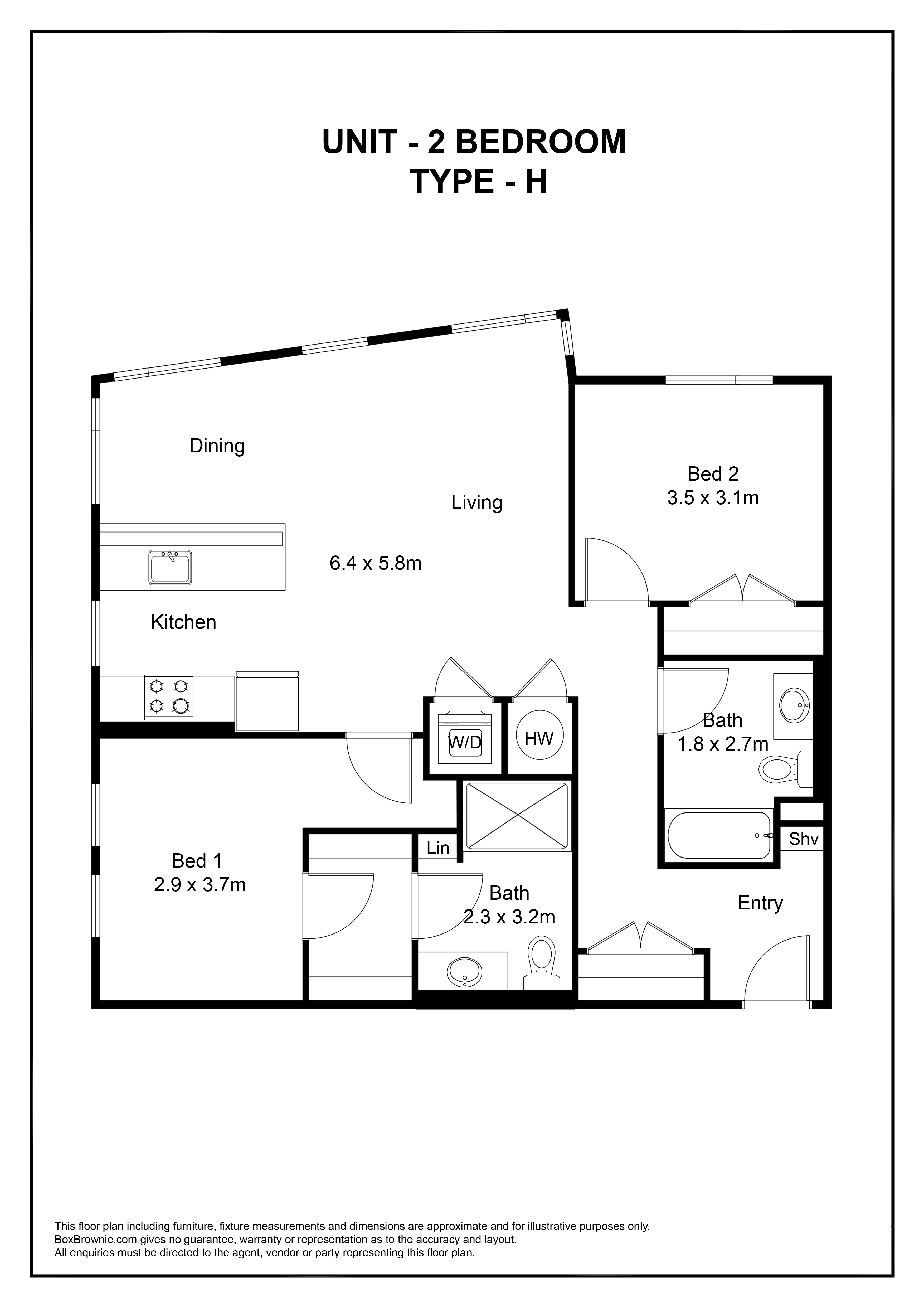 Floorplan for Unit 307