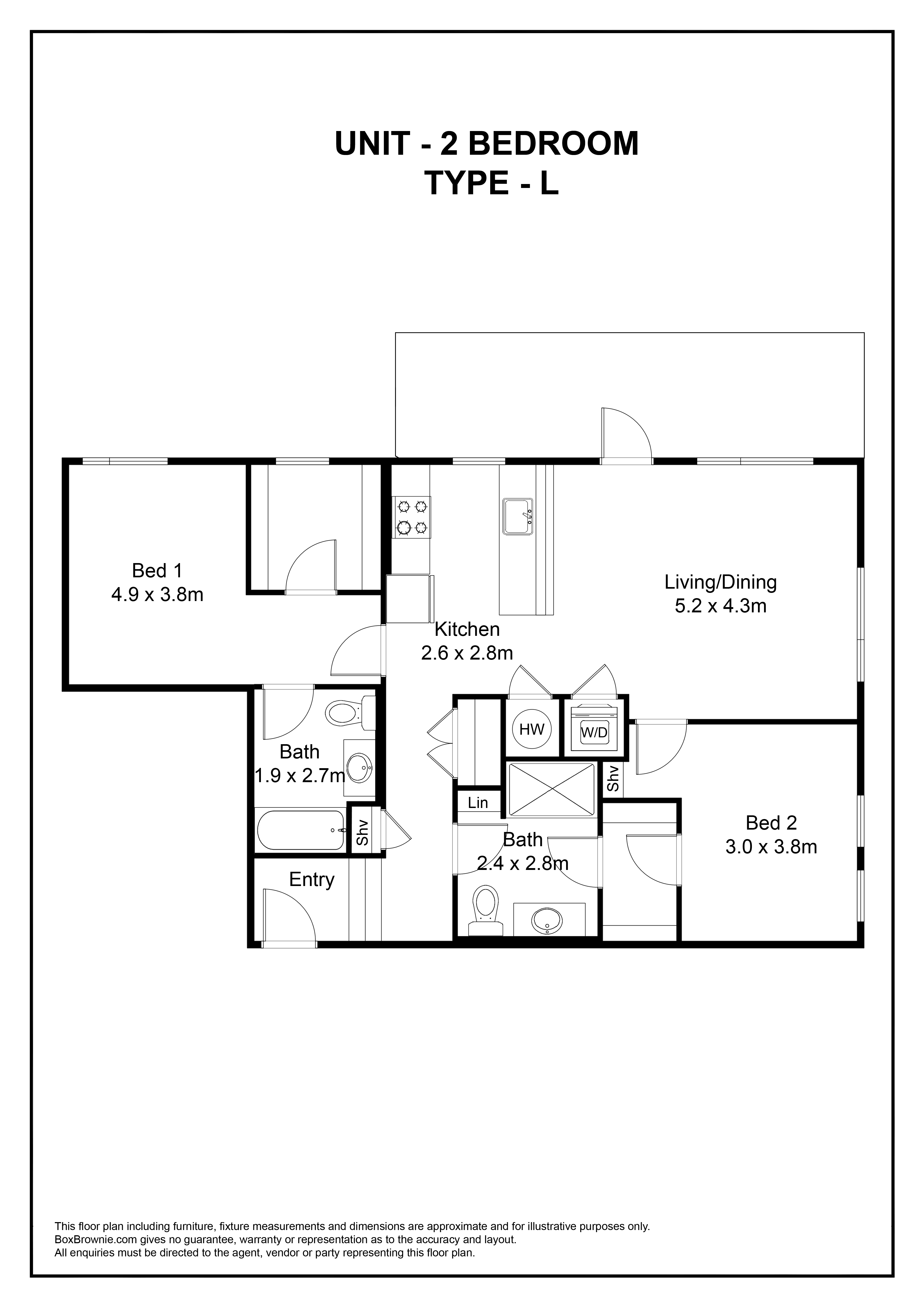 Floorplan for Unit 609