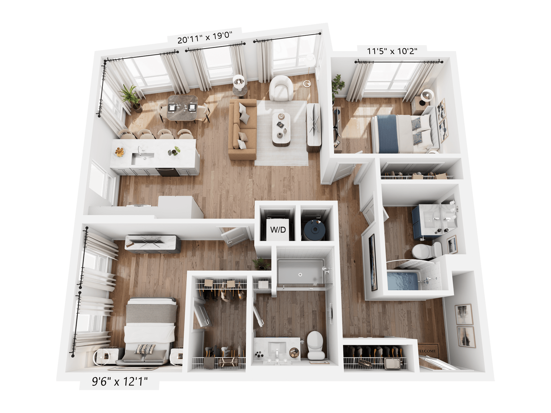 Floorplan for Unit 307