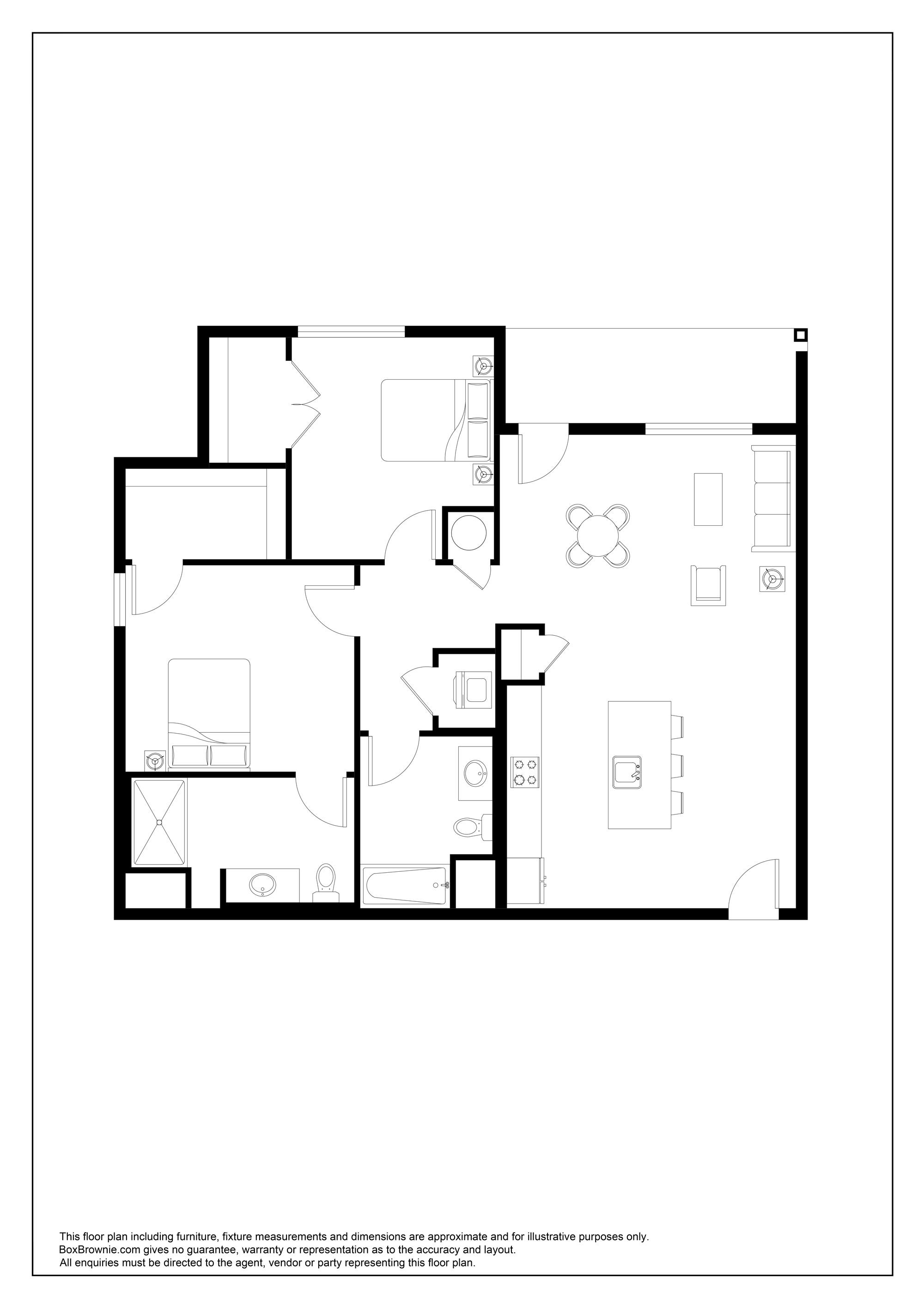 Floorplan for Unit 1212