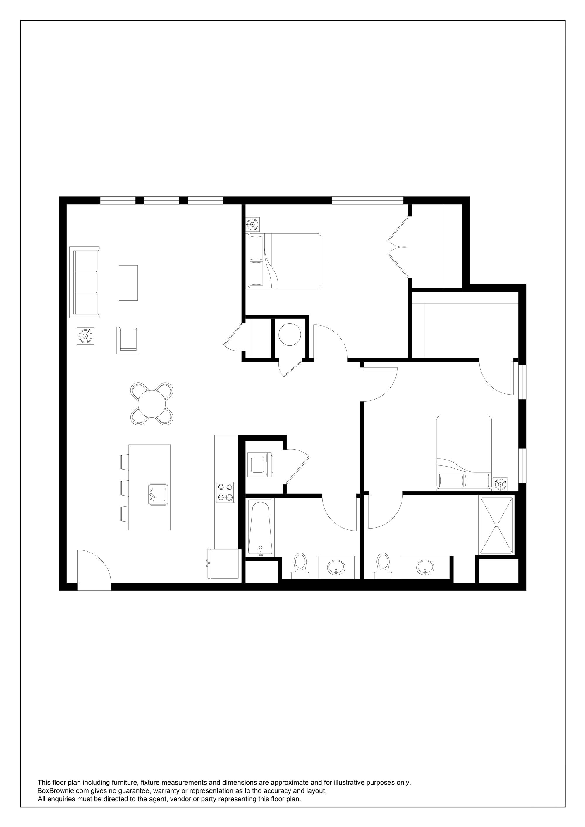 Floorplan for Unit 1302