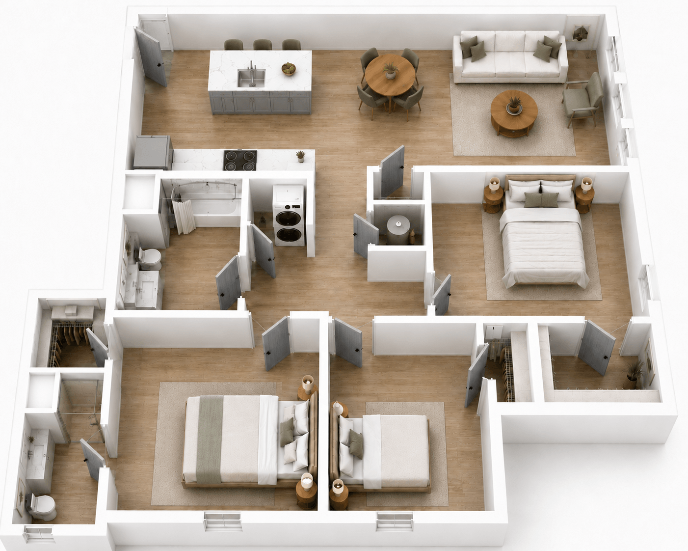Floorplan for Unit 3201
