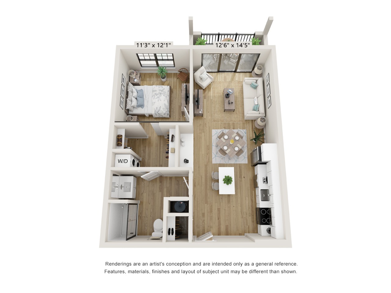 Floorplan for Unit 103