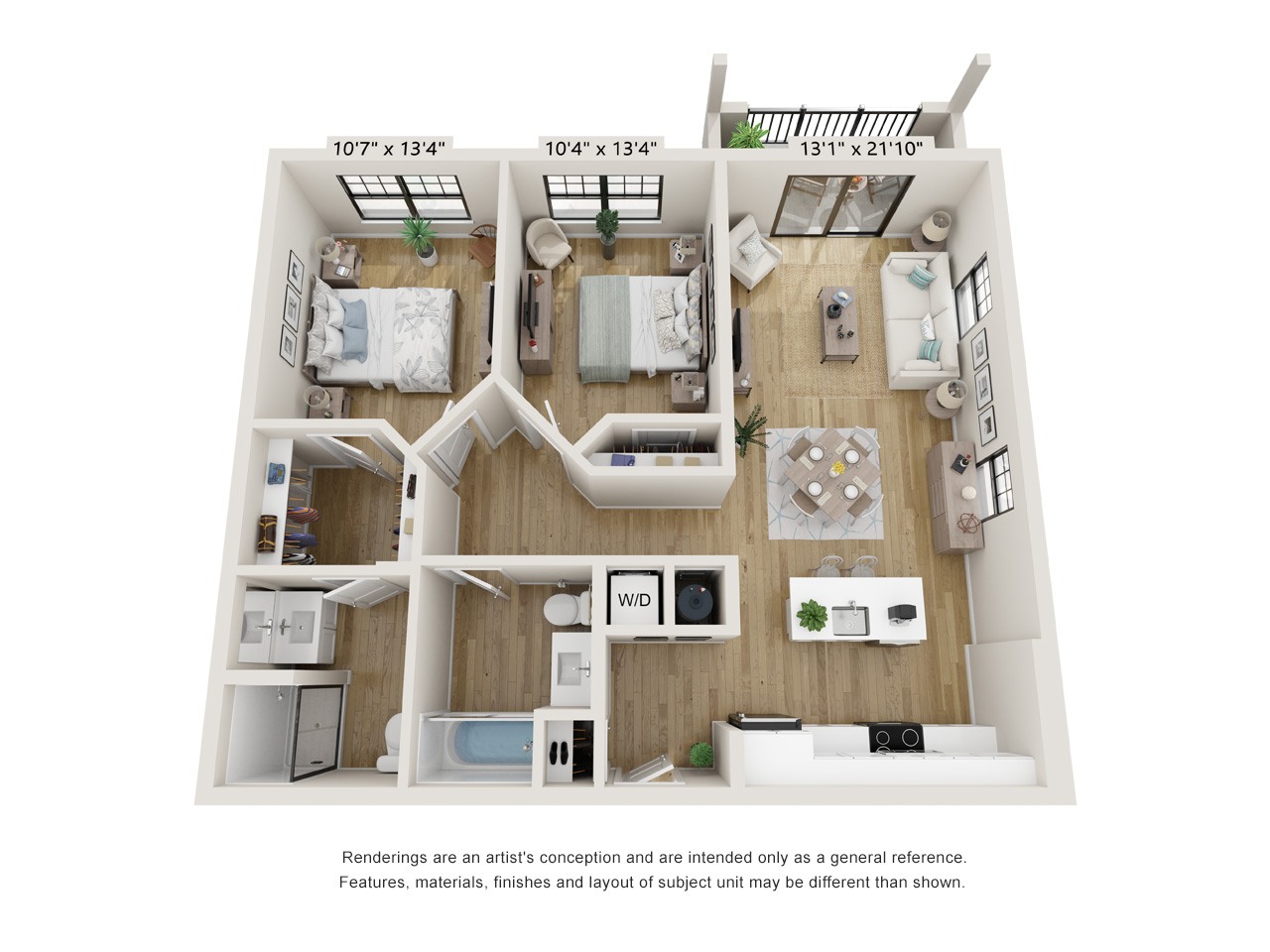 Floorplan for Unit 109