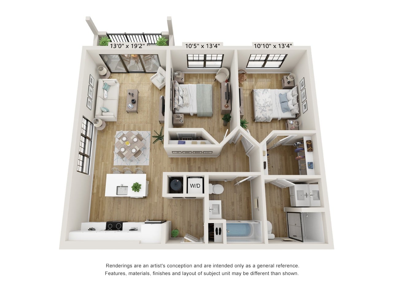 Floorplan for Unit 1