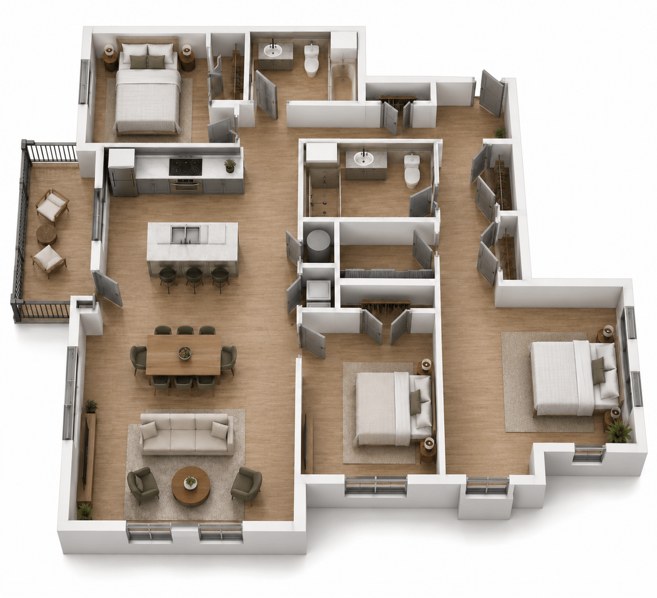 Floorplan for Unit 1311