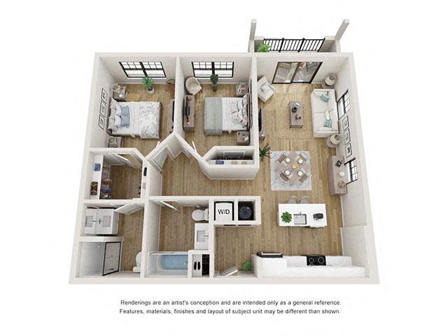 Floorplan for Unit 2