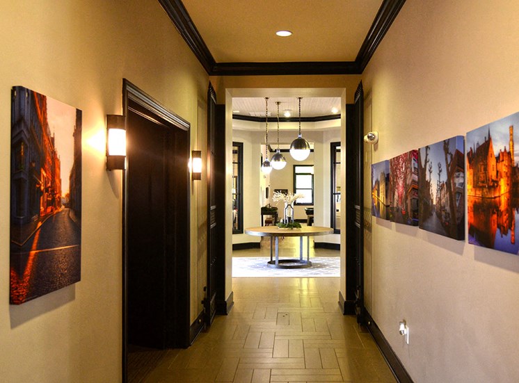 Hallway at Strathmoor Apartments Clubhouse