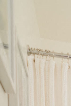 sample 1br/2ba master bath with vintage tile and built-in shelving