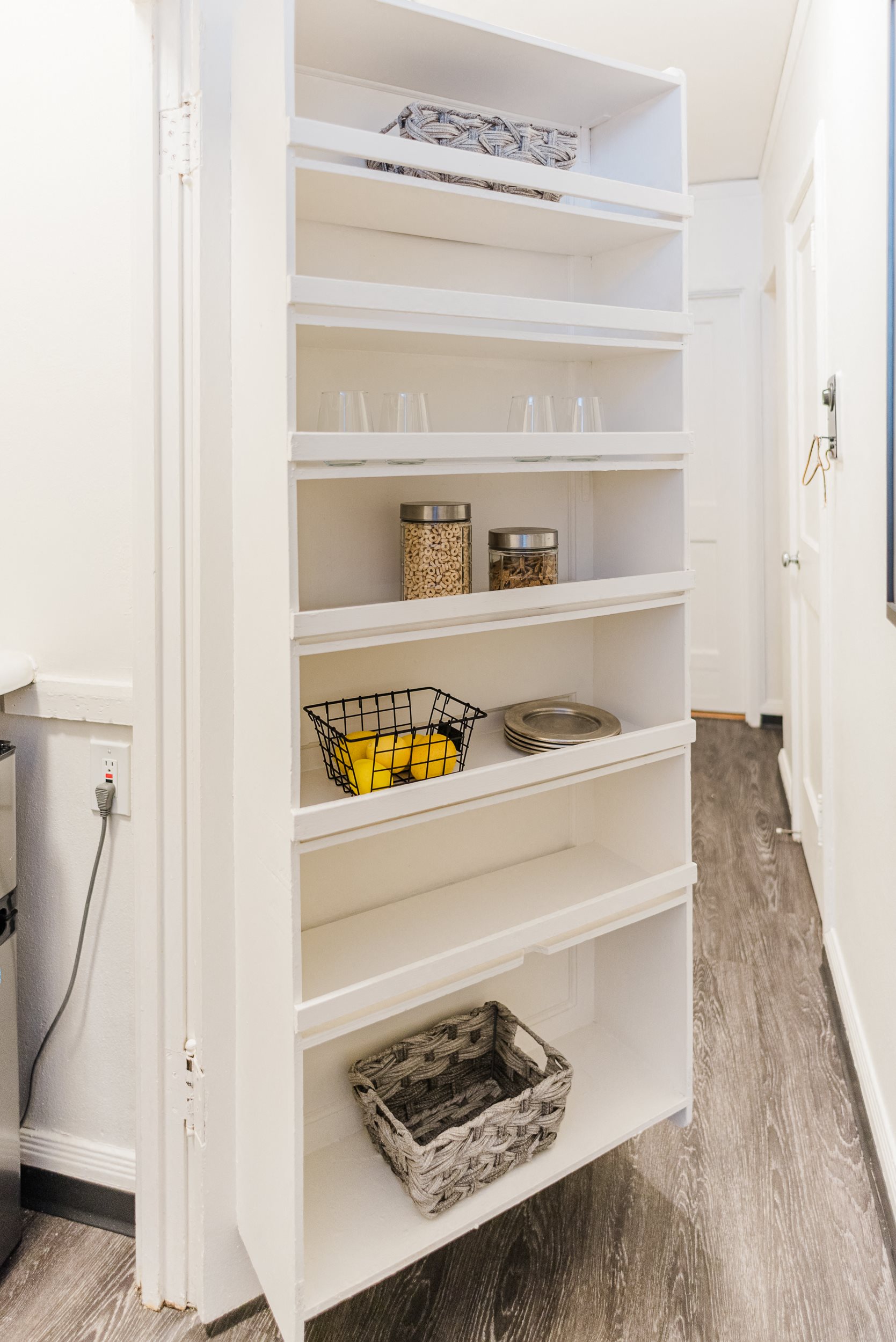 sample studio apartment Lots of storage in efficient kitchen