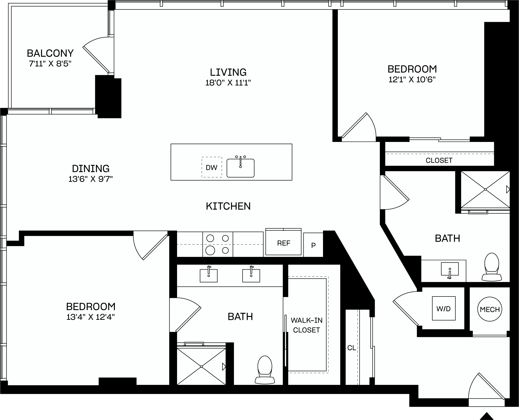 Floor plan layout diagram for B2