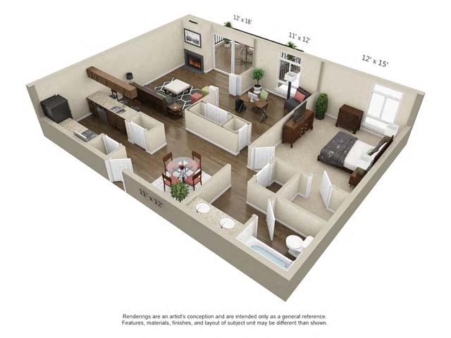 Floor plan layout diagram for B12