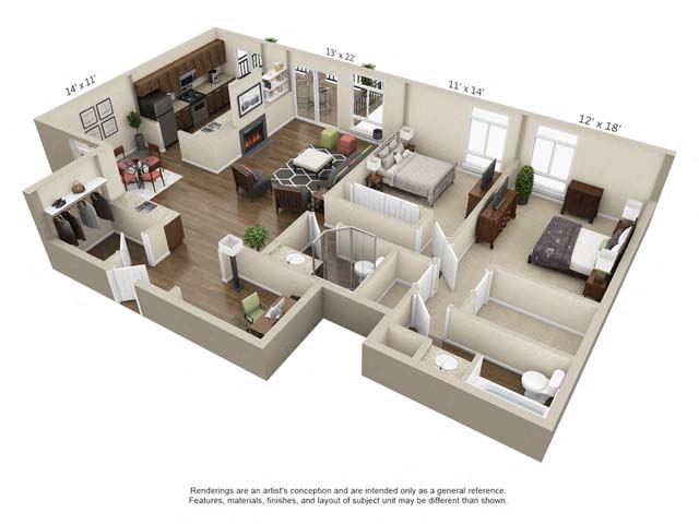 Floor plan layout diagram for B3