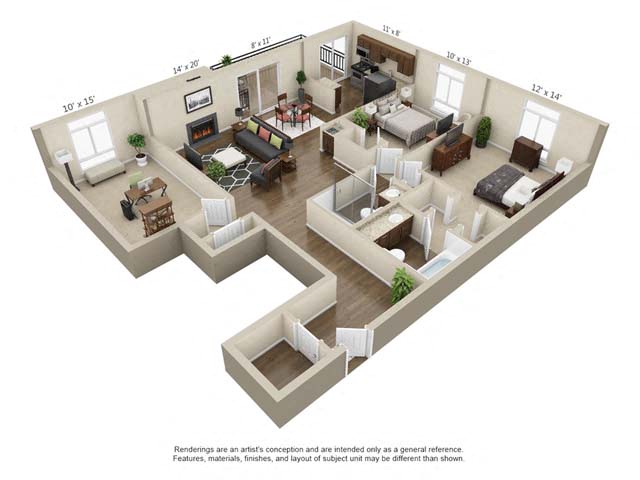 Floor plan layout diagram for C1