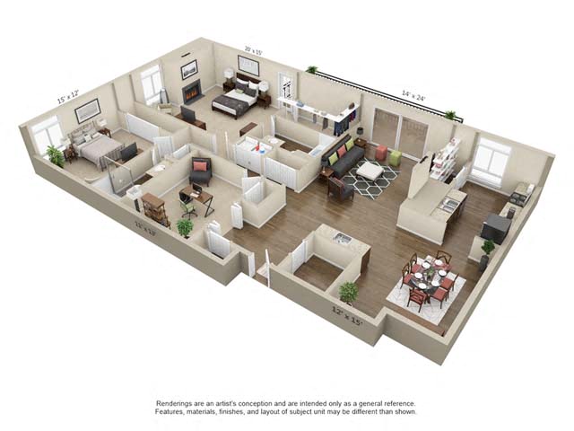 Floor plan layout diagram for C2