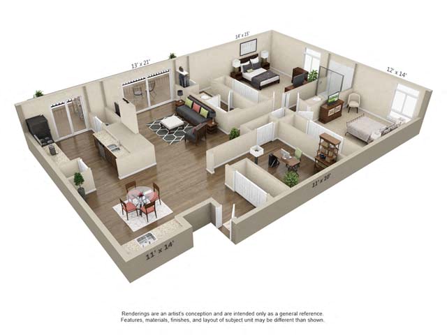 Floor plan layout diagram for C4