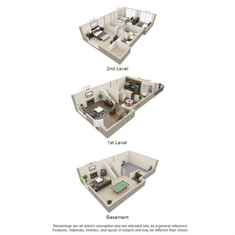 Floor plan layout diagram for TH3