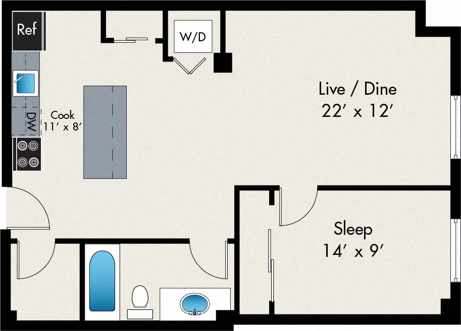 Unit 0209 floor plan