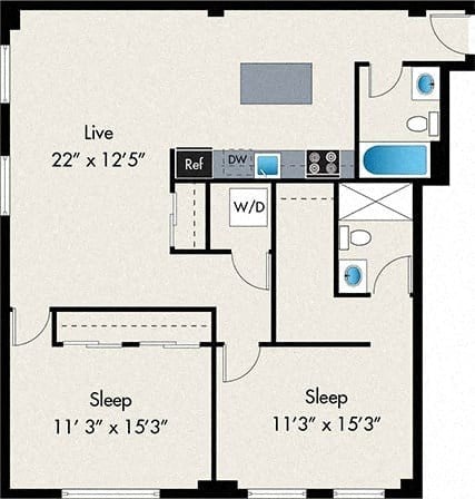 Unit 0302 floor plan