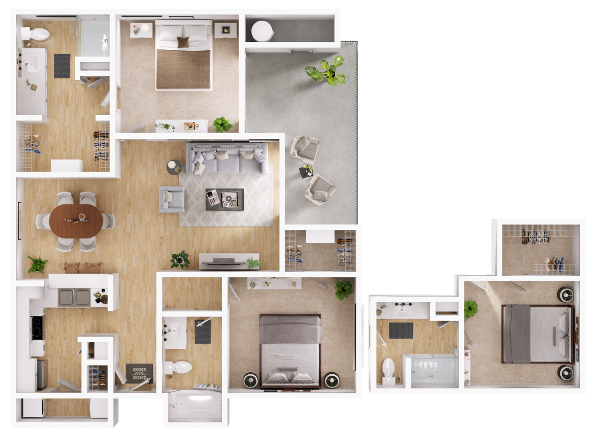 Walnut_TwoBedroom floor plan