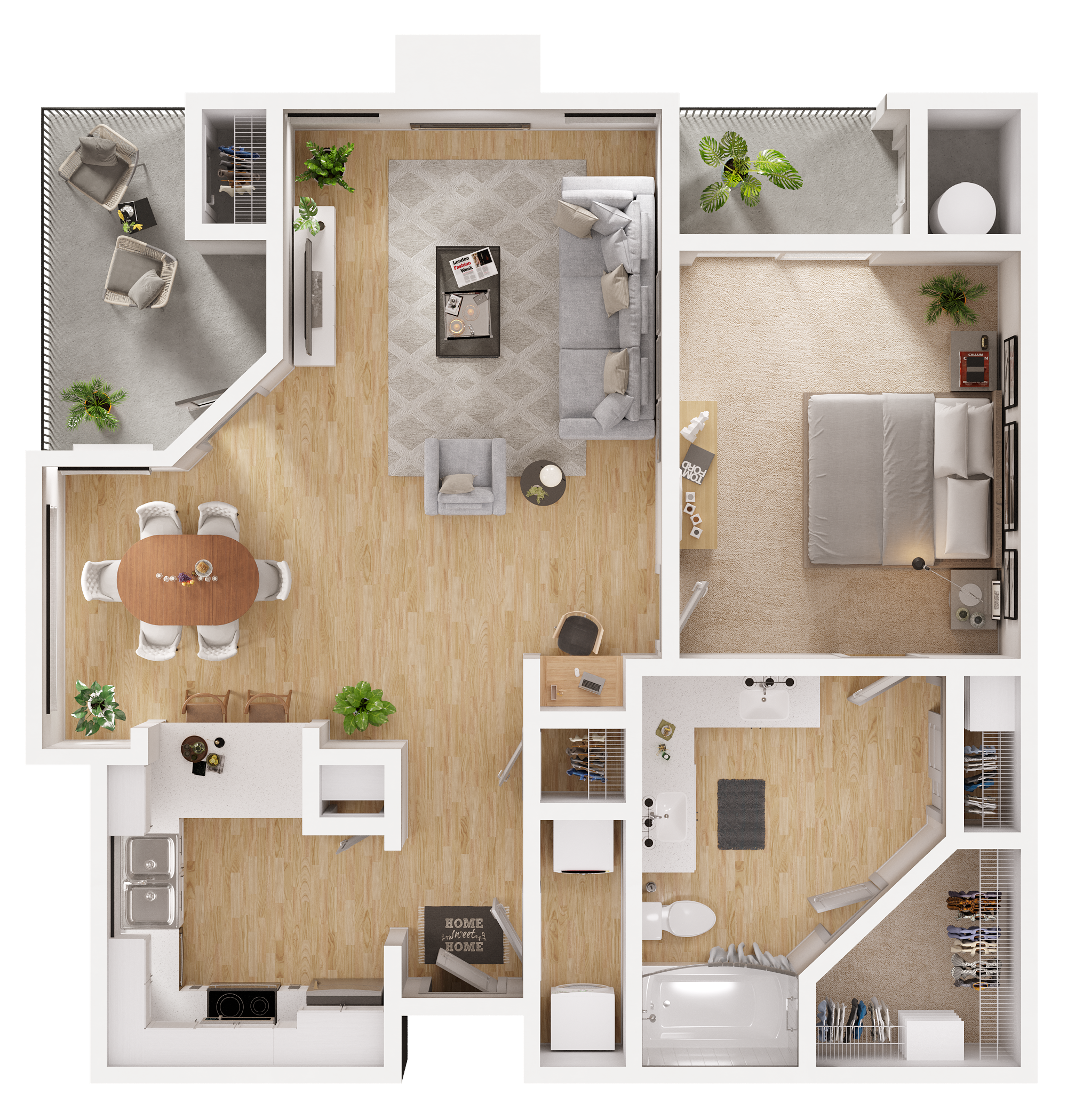 Sage_OneBedroom floor plan