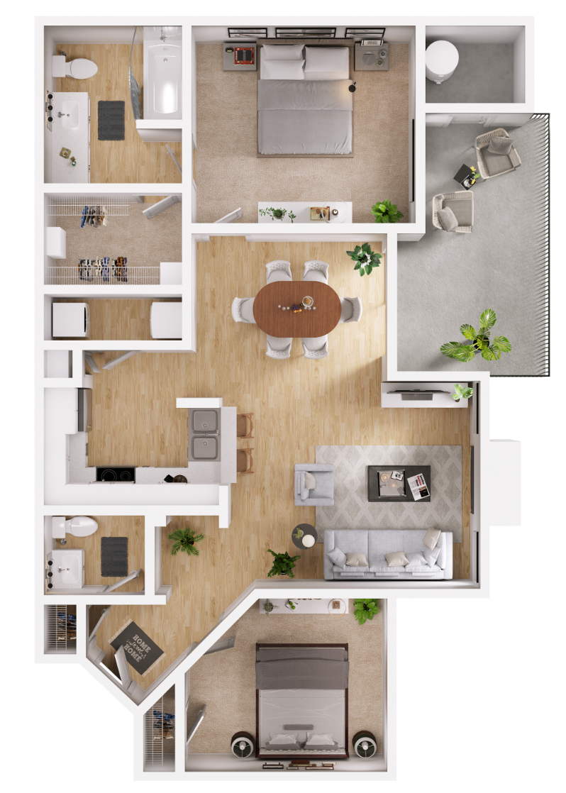 Violet_TwoBedroom floor plan