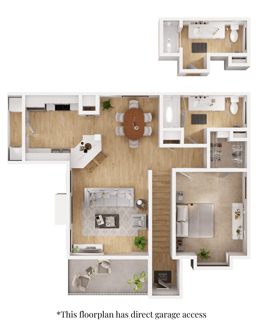 Aster_OneBedroom floor plan