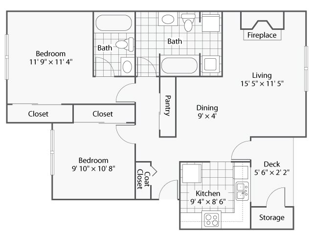 Canterberry 2x2 floor plan